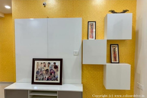 Interior Painting,  Texture Painting,  Wallpaper Home Painting Project at Kondapur