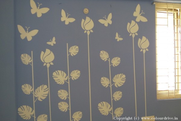 Interior Painting,  Stencil Painting,  Texture Painting Home Painting Project at Nizampet, Kukatpally