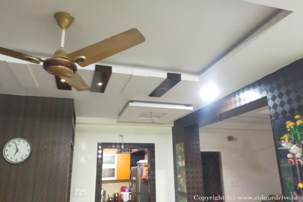 False Ceiling,  Interior Painting,  Stencil Painting Home Painting Project at Kondapur