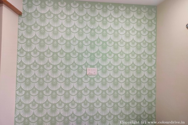 Interior Painting,  Stencil Painting,  Waterproofing Home Painting Project at Omkar Nagar, Arekere